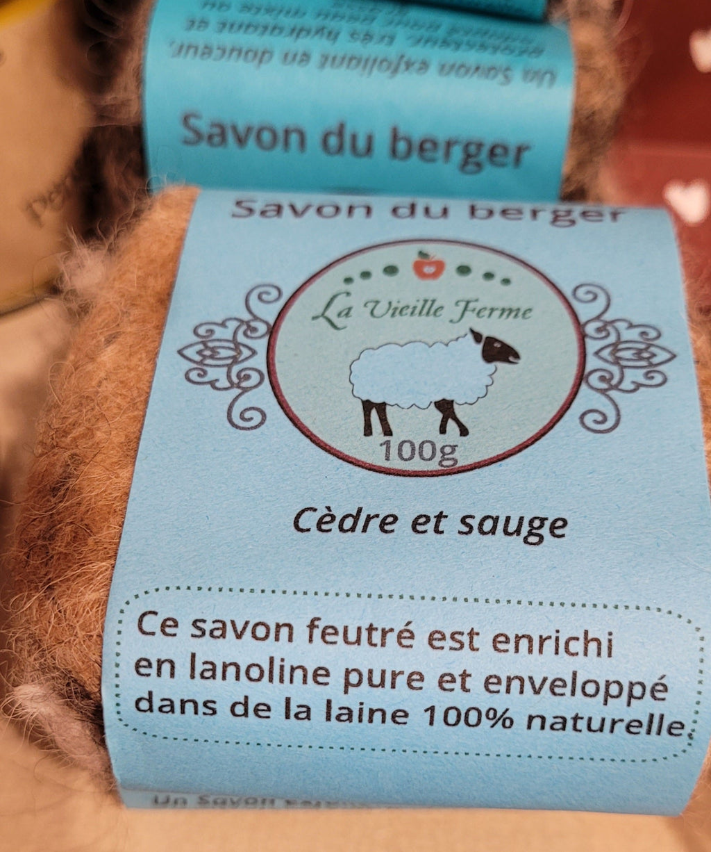 Savon du Berger feutré (cèdre et sauge)