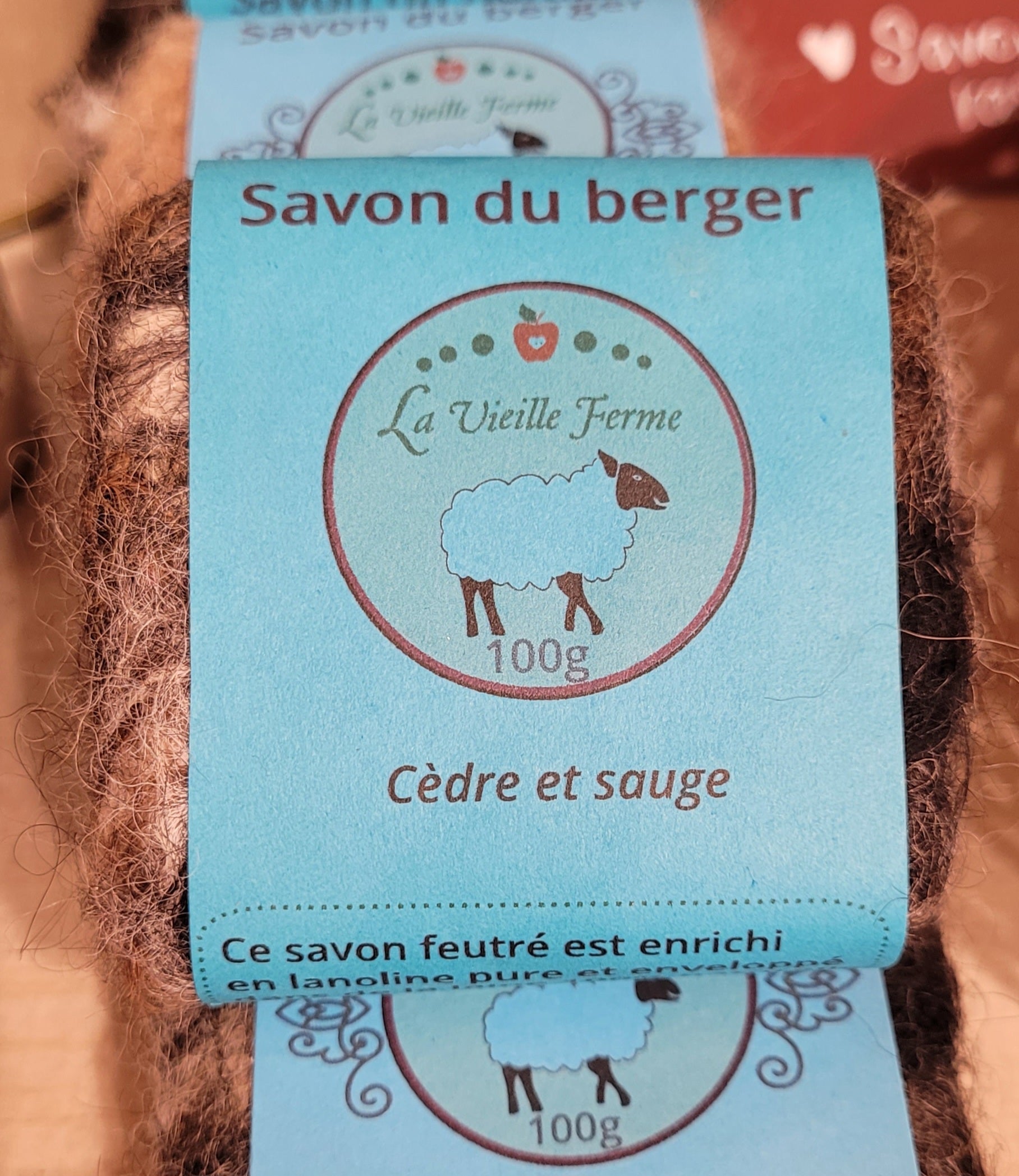 Savon du Berger feutré (cèdre et sauge)