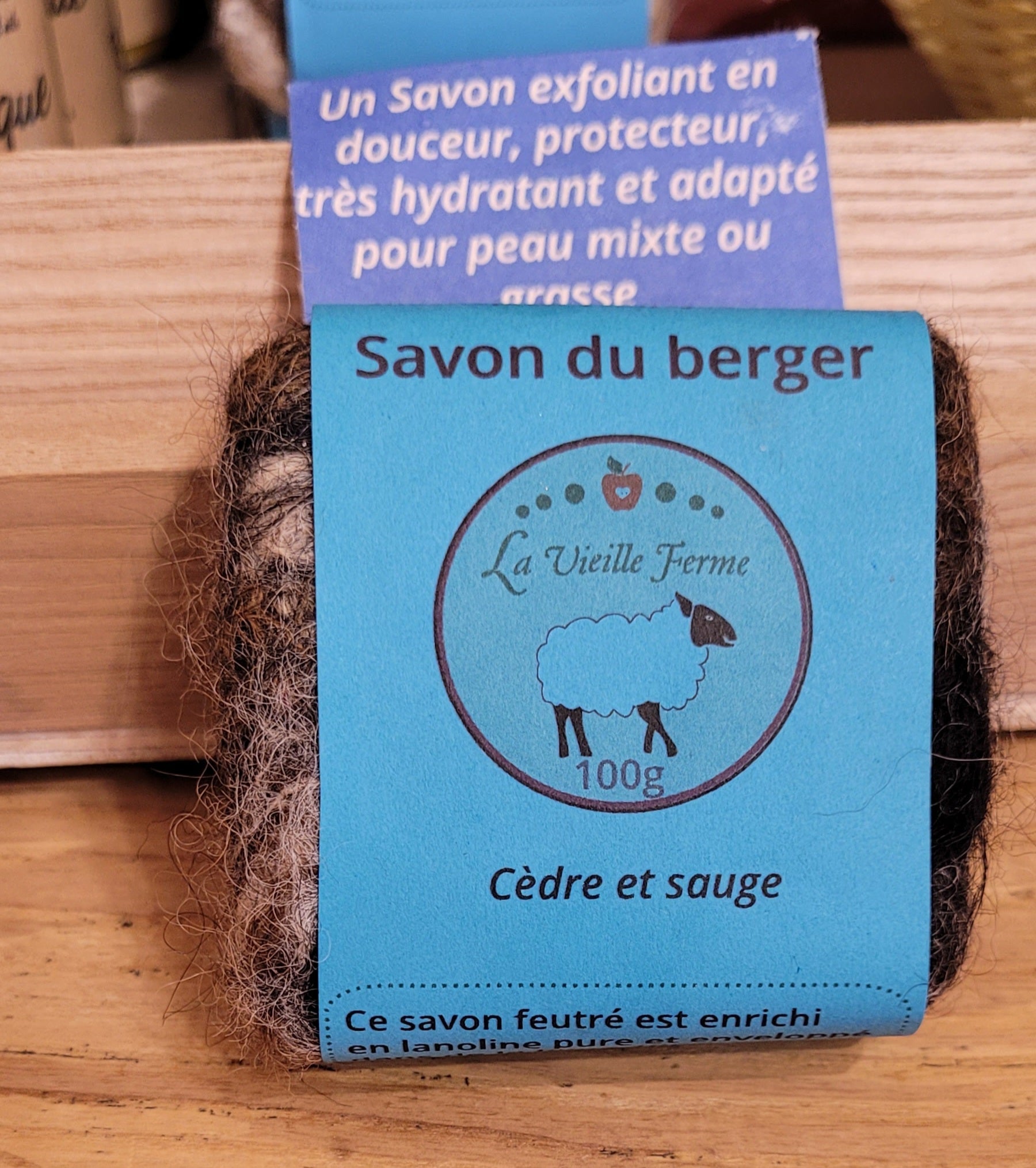Savon du Berger feutré (cèdre et sauge)
