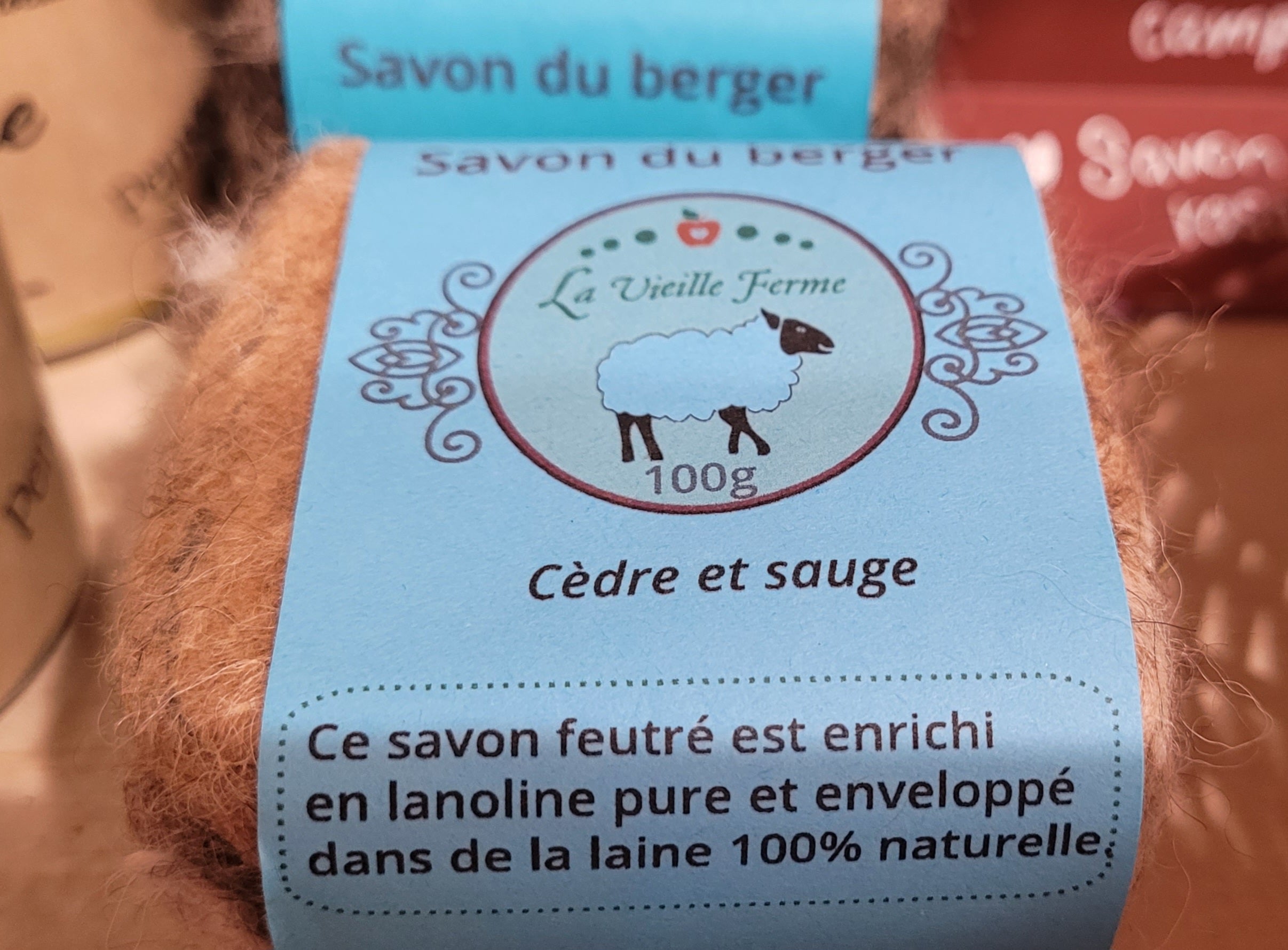 Savon du Berger feutré (cèdre et sauge)